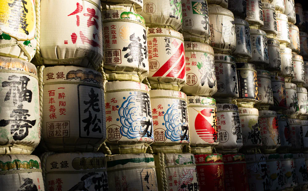 japanese sake barrels